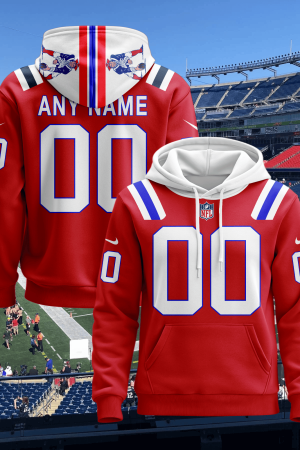 New England Patriots Personalized Name And Number NFL 3D Hoodie Style Genxprint