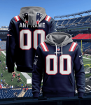 New England Patriots Personalized Name And Number NFL 3D Hoodie Style Genxprint