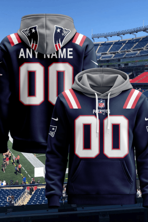 New England Patriots Personalized Name And Number NFL 3D Hoodie Style Genxprint