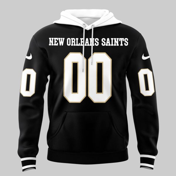 New Orleans Saints Custom Name And Number 3D Hoodie Genxprint - Image 2