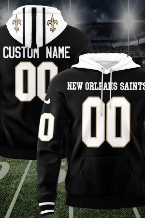 New Orleans Saints Custom Name And Number 3D Hoodie Genxprint