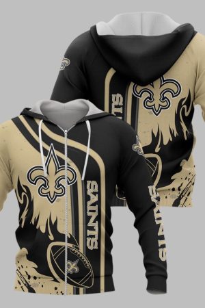 New Orleans Saints Football Personalized 3D printed Sweatshirt Hoodie Zipped Hoodie Genxprint