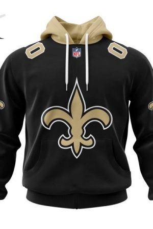 New Orleans Saints Personalized Name And Number NFL 3D Hoodie Style Genxprint