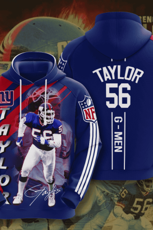 New York Giants 56 Lawrence Taylor Hoodie Zip Hoodie Genxprint