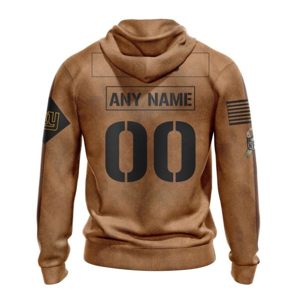 New York Giants Basic Brown NFL 3D Hoodie Genxprint - Image 2