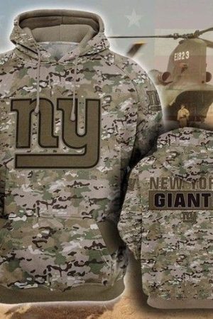 New York Giants Camo Hoodie Genxprint