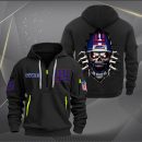 New York Giants Football Player Skull Quarter Zip Hoodie Genxprint