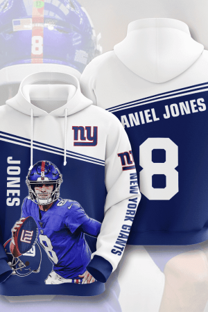 New York Giants Jones 8 Hoodie Genxprint