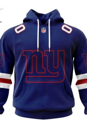 New York Giants Personalized Name And Number NFL 3D Hoodie Style Genxprint