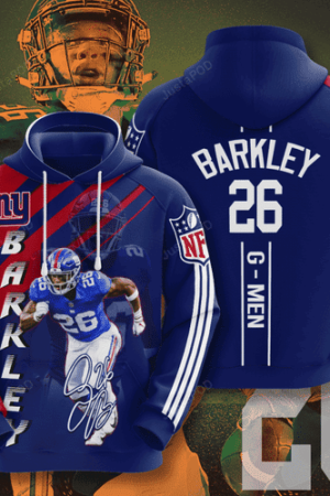 New York Giants Saquon Barkley 26 Hoodie Zip Hoodie Genxprint