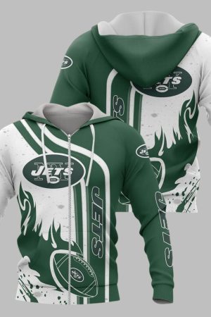New York Jets Football Personalized 3D printed Sweatshirt Hoodie Zipped Hoodie Genxprint