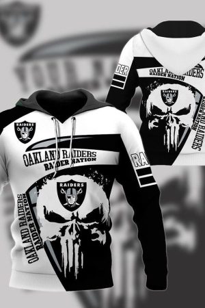Nfl Oakland Raiders Nation Hoodie Zip Hoodie Genxprint