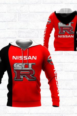 Nissan Gtr Black And Red All Over Print Hoodie Zip Hoodie Genxprint