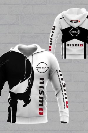 Nissan Motorsports Nismo Skull All Over Print Hoodie Zip Hoodie Genxprint