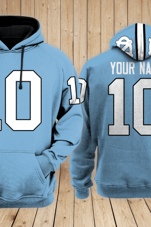 North Carolina Tar Heels Football Custom 3D printed Sweatshirt Hoodie Zipped Hoodie Genxprint