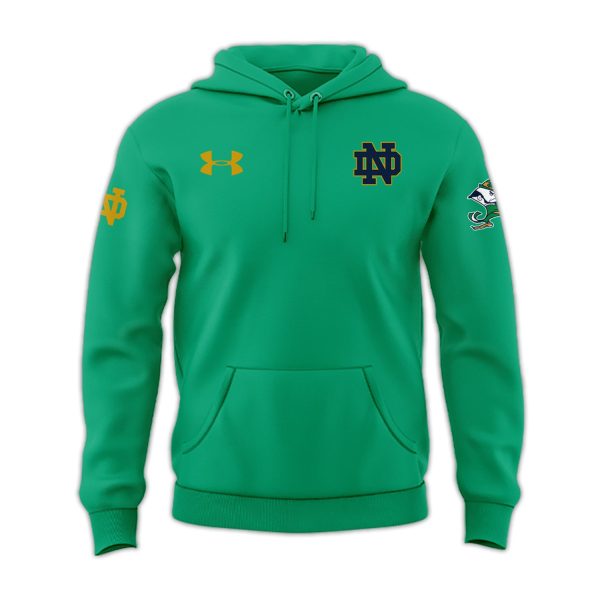 Notre Dame Fighting Irish 2025 Shamrock Series Green Football NCAA Hoodie Genxprint - Image 2
