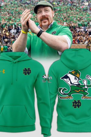 Notre Dame Fighting Irish 2025 Shamrock Series Green Football NCAA Hoodie Genxprint