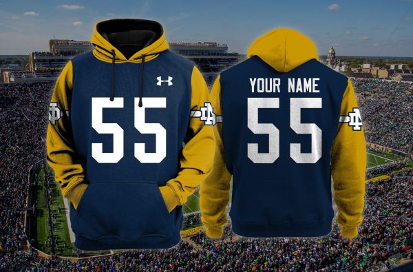 Notre Dame Fighting Irish football NCAA Custom 3D Hoodie PT Genxprint