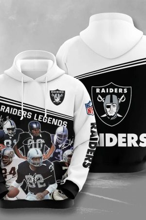 Oakland Raiders NFL Legends Hoodie Zip Hoodie Genxprint
