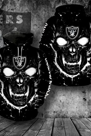 Oakland Raiders Skull Hoodie Genxprint