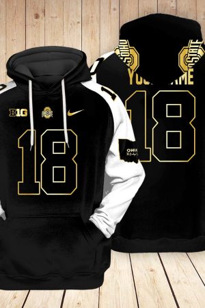 Ohio State Buckeyes Football Personalized Name And Number 3D printed Sweatshirt Hoodie Zipped Hoodie Genxprint