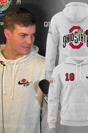 Ohio State Buckeyes Football Rose Bowl Custom Number Hoodie Genxprint