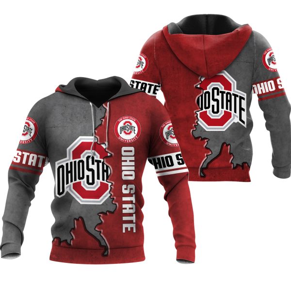 Ohio State Buckeyes Footballs Hoodie Zip Hoodie Genxprint