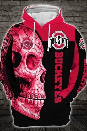 Ohio State Buckeyes Skull Hoodie Zip Hoodie Genxprint