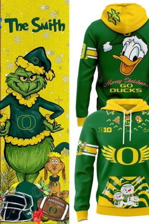 Oregon Ducks Merry Christmas 2024 Hoodie Genxprint