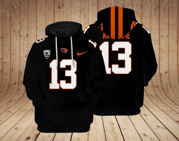Oregon State Beavers NCAA Custom 3D Hoodie BL Genxprint
