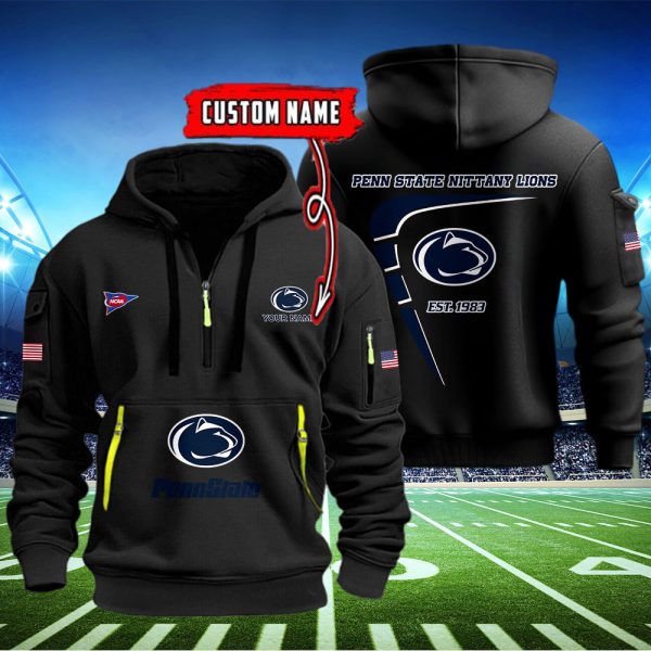 Penn State Nittany Lions Quarter Zip Hoodie Style Genxprint