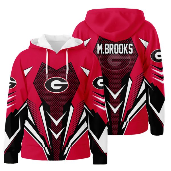 Personalized 3D All Over Print Hoodie Zip-Up Hoodie Georgia Bulldogs Custom Name Genxprint