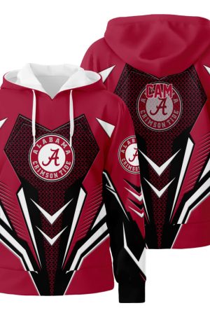 Personalized Alabama Crimson Tide Custom 3D All Over Print Hoodie Zip-Up Hoodie Genxprint