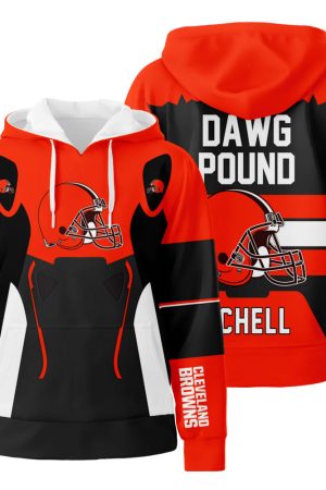 Personalized Cleveland Browns 3D All Over Print Hoodie Zip-Up Hoodie Genxprint