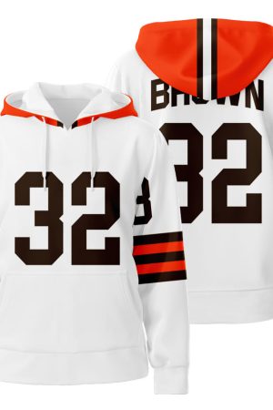 Personalized Cleveland Browns Custom Name And Number 3D All Over Print Hoodie Zip-Up Hoodie Genxprint