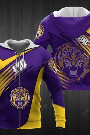 Personalized LSU Tigers Football Hoodie Zip Hoodie Genxprint