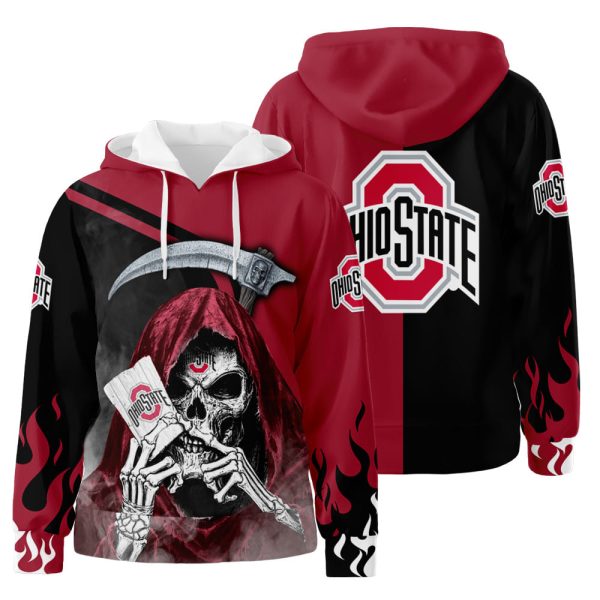 Personalized Ohio State Buckeyes Custom 3D All Over Print Hoodie Zip-Up Hoodie Genxprint
