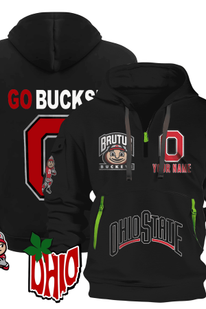 Personalized Ohio State Buckeyes Quarter Zip Hoodie Genxprint