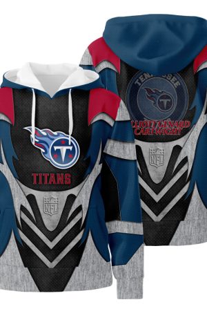 Personalized Tennessee Titans Metal 3D All Over Print Hoodie Zip-Up Hoodie Genxprint