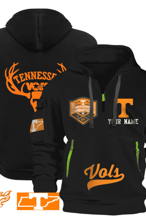 Personalized Tennessee Volunteers Quarter Zip Hoodie Genxprint