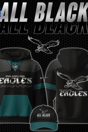 Philadelphia Eagles Carbon Black Fashion Game 2025 Hoodie Genxprint