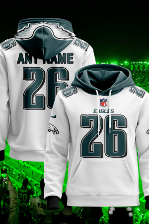 Philadelphia Eagles Personalized Name And Number NFL 3D Hoodie Style Genxprint