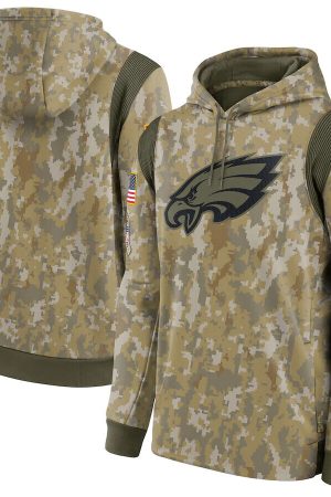Philadelphia Eagles Salute To Service NFL Football Team Hoodie Genxprint