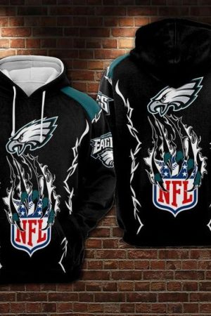 Philadelphia Eagles Scratch NFL Football Team Hoodie Genxprint
