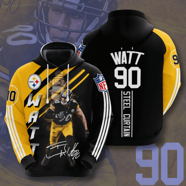 Pittsburgh Steelers 90 Watt NFL Football Team Hoodie Genxprint