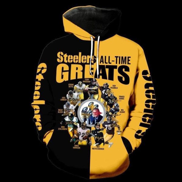 Pittsburgh Steelers All Time Greats NFL Football Team Hoodie Genxprint