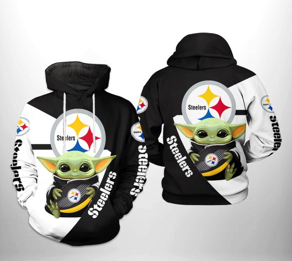 Pittsburgh Steelers Baby Yoda NFL Football Team Hoodie Genxprint