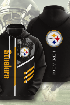 Pittsburgh Steelers Black NFL Football Team Hoodie Genxprint