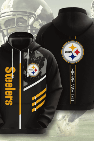 Pittsburgh Steelers Black NFL Football Team Hoodie Genxprint