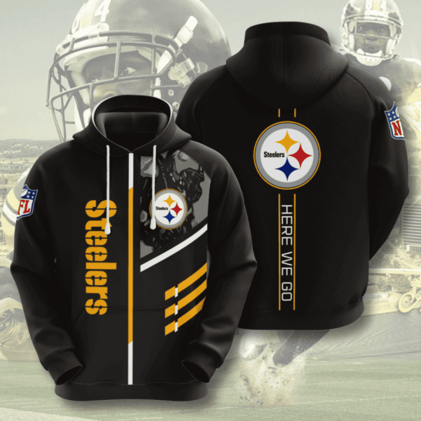 Pittsburgh Steelers Black NFL Football Team Hoodie Genxprint